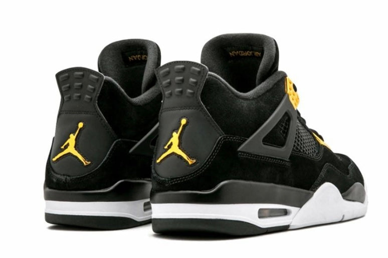 Air Jordan 4 Royalty Black/Metallic Gold-White mens 308497-032